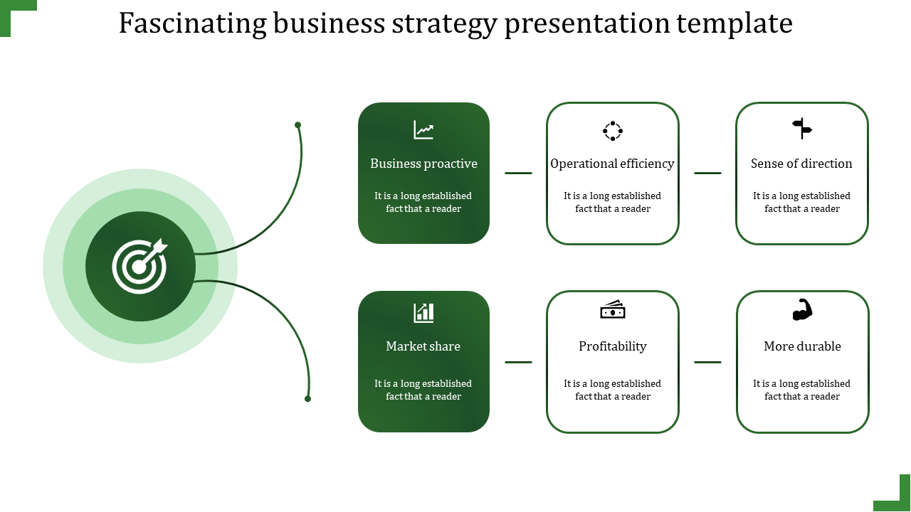 Attractive Business Strategy Presentation Template Design